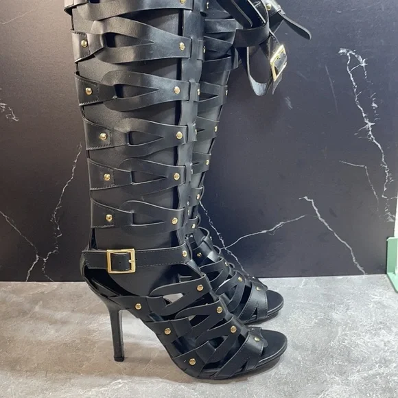 TimeTang Strap Heels Black Size 6.5m - Picture 6 of 9